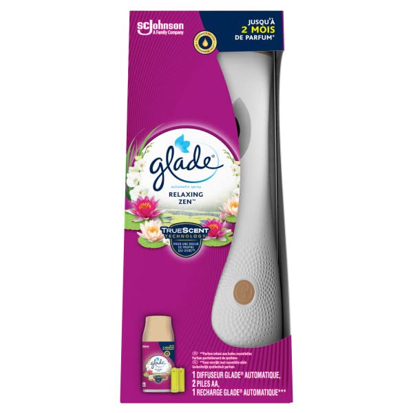 Diffuseur d'arôme Glade Automatique Lot de 2 Huiles Essentielles Usage Familial Salon Étendu Odour Zen