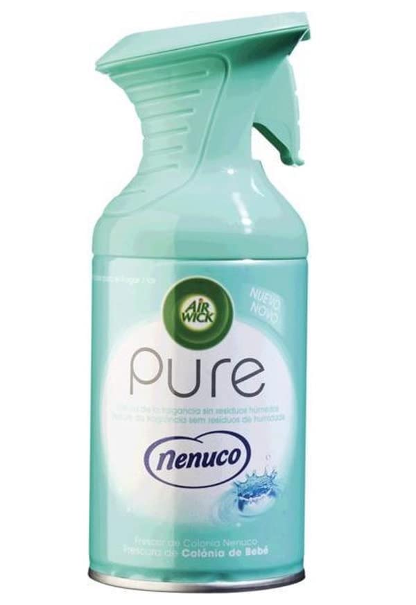 Airwick Pure Air Freshener Spray Nenuco Lot de 3 Usage Domestiques - Parfum Doux - Chalet & Forêt