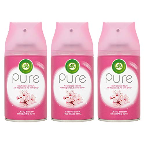 Désodorisants Air Wick Lot de 3 fleurs de cerisier rafraîchissants 250ml pour la maison