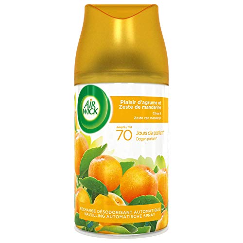 Airwick FreshMatic Rétractable Maison 30 Jours Agrumes - Lot de 10 Odeur Fraîcheur Naturelle Plus Puissante