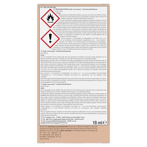 Glade Diffuseur à Détection de Mouvement - Jusqu'à 2 Mois de Parfum - Romantic Vanilla Blossom