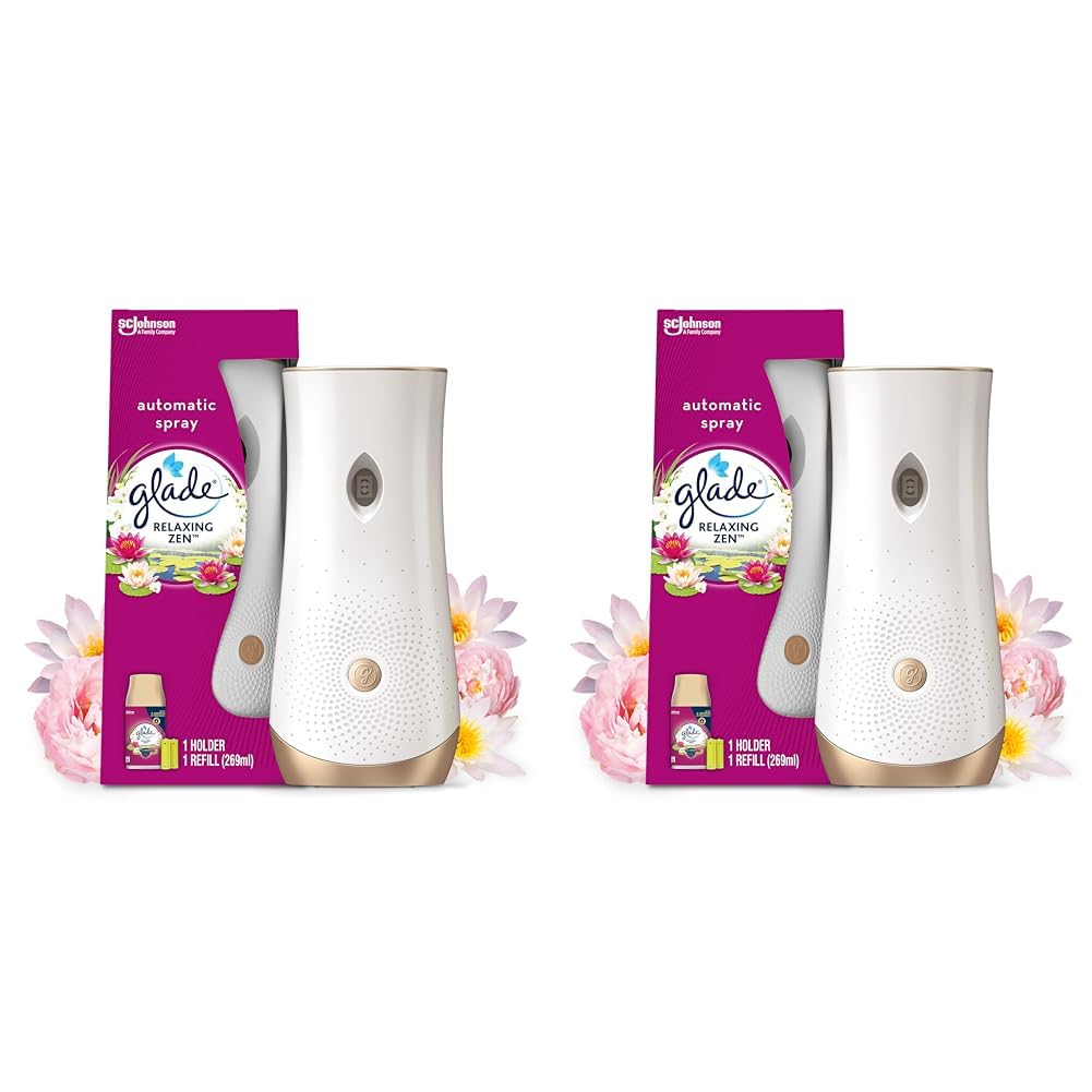 Diffuseur d'arôme Glade Automatique Lot de 2 Huiles Essentielles Usage Familial Salon Étendu Odour Zen