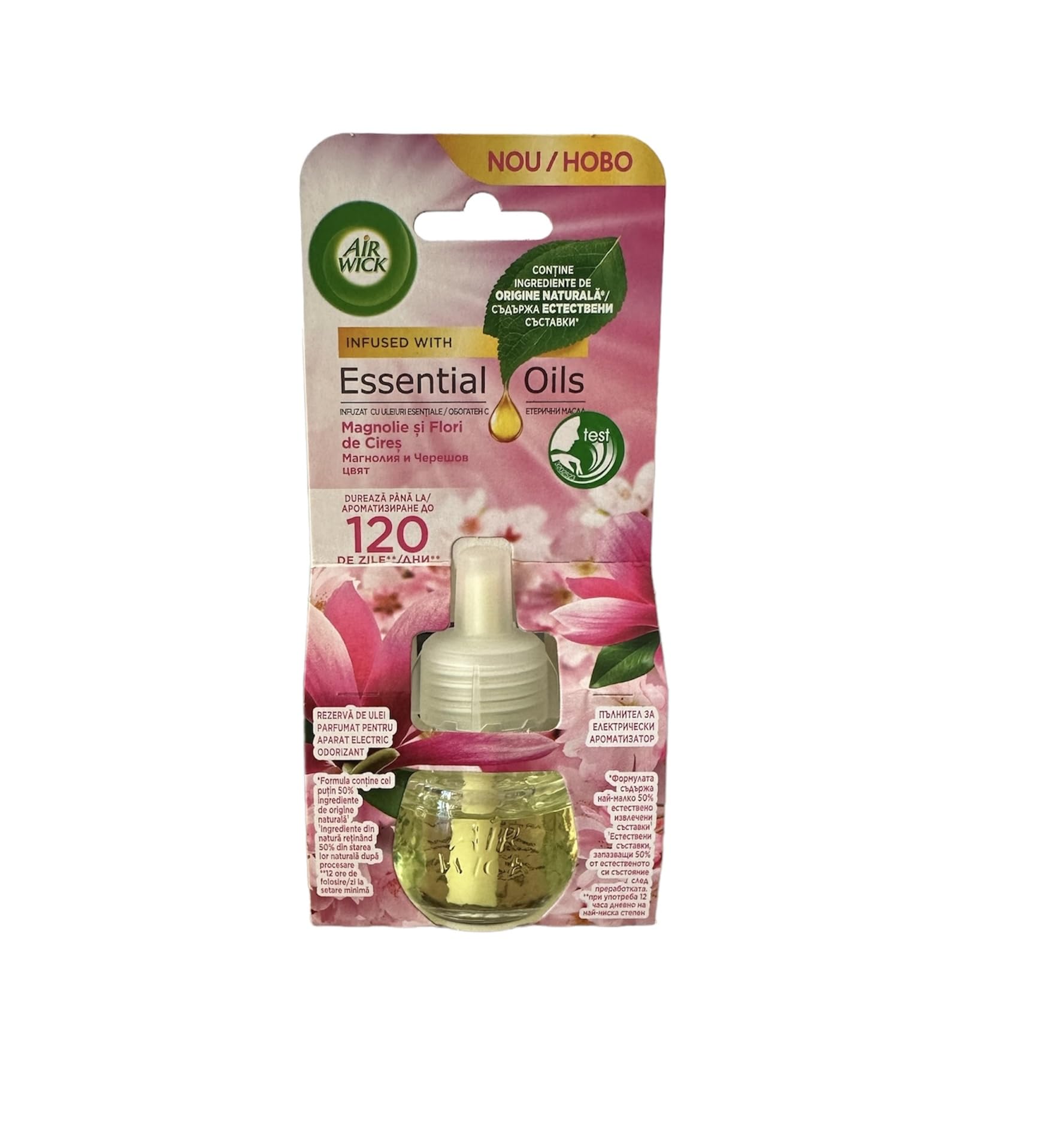 Airwick Recharge Magnolia & fleur de cerisier - 3 x 19 ml - Brosses à air pour voiture/maison (Lot de 3)